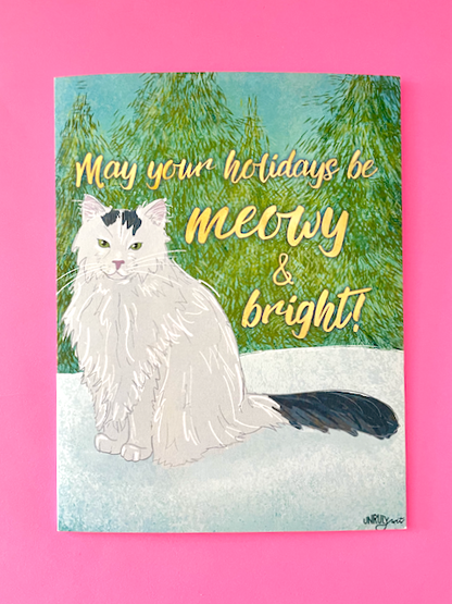 Meowy & Bright Holidays Card