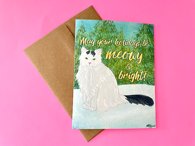 Meowy & Bright Holidays Card