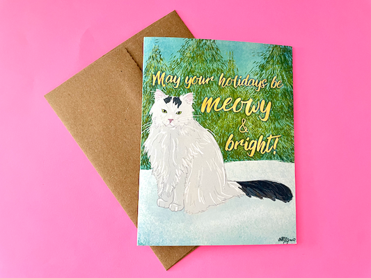 Meowy & Bright Holidays Card