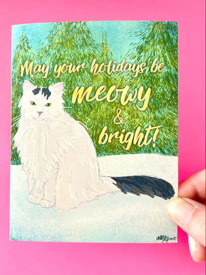 Meowy & Bright Holidays Card