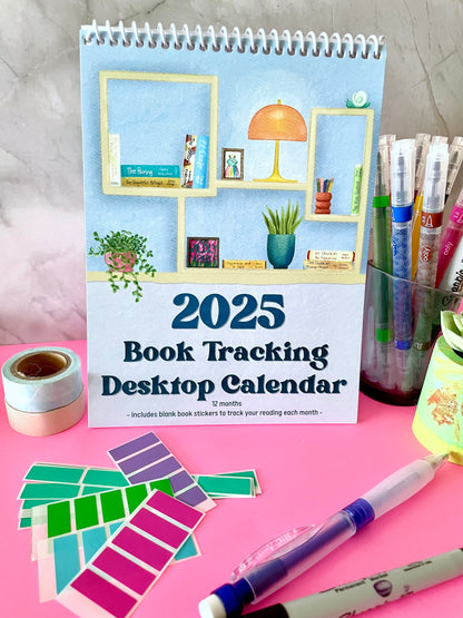 2025 Book Tracking Desktop Calendar