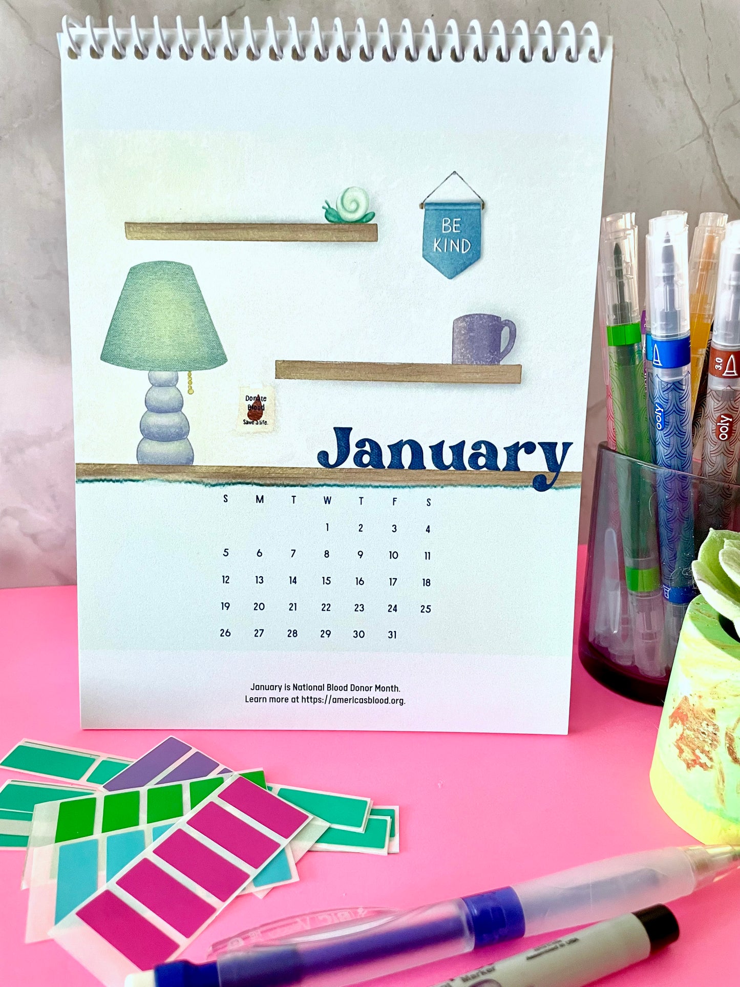 2025 Book Tracking Desktop Calendar