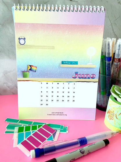 2025 Book Tracking Desktop Calendar