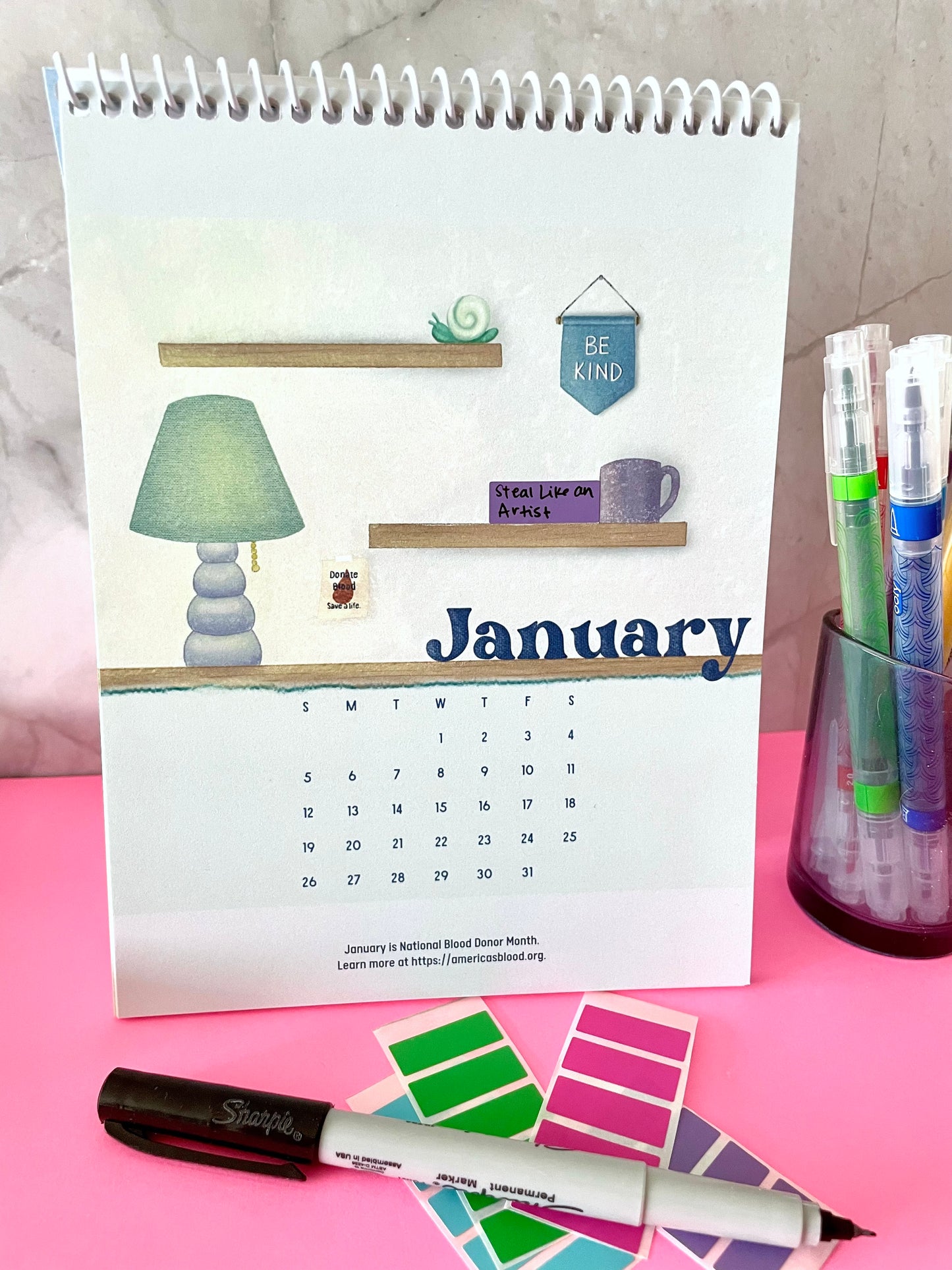 2025 Book Tracking Desktop Calendar