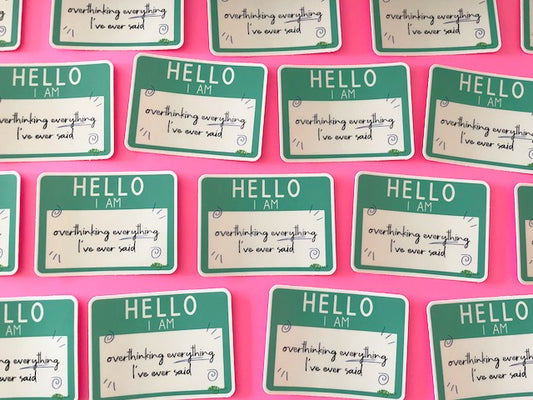 Hello, I Am Overthinking 3" Vinyl Sticker