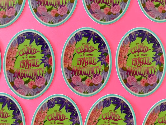 Fragile Masculinity Vinyl Sticker