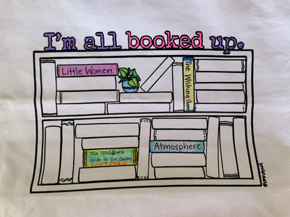 All Booked Up Book Tracking Tote Bag