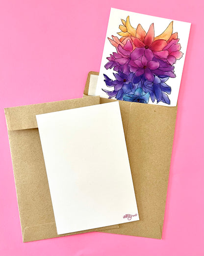 Rainbow Flower Mini Cards