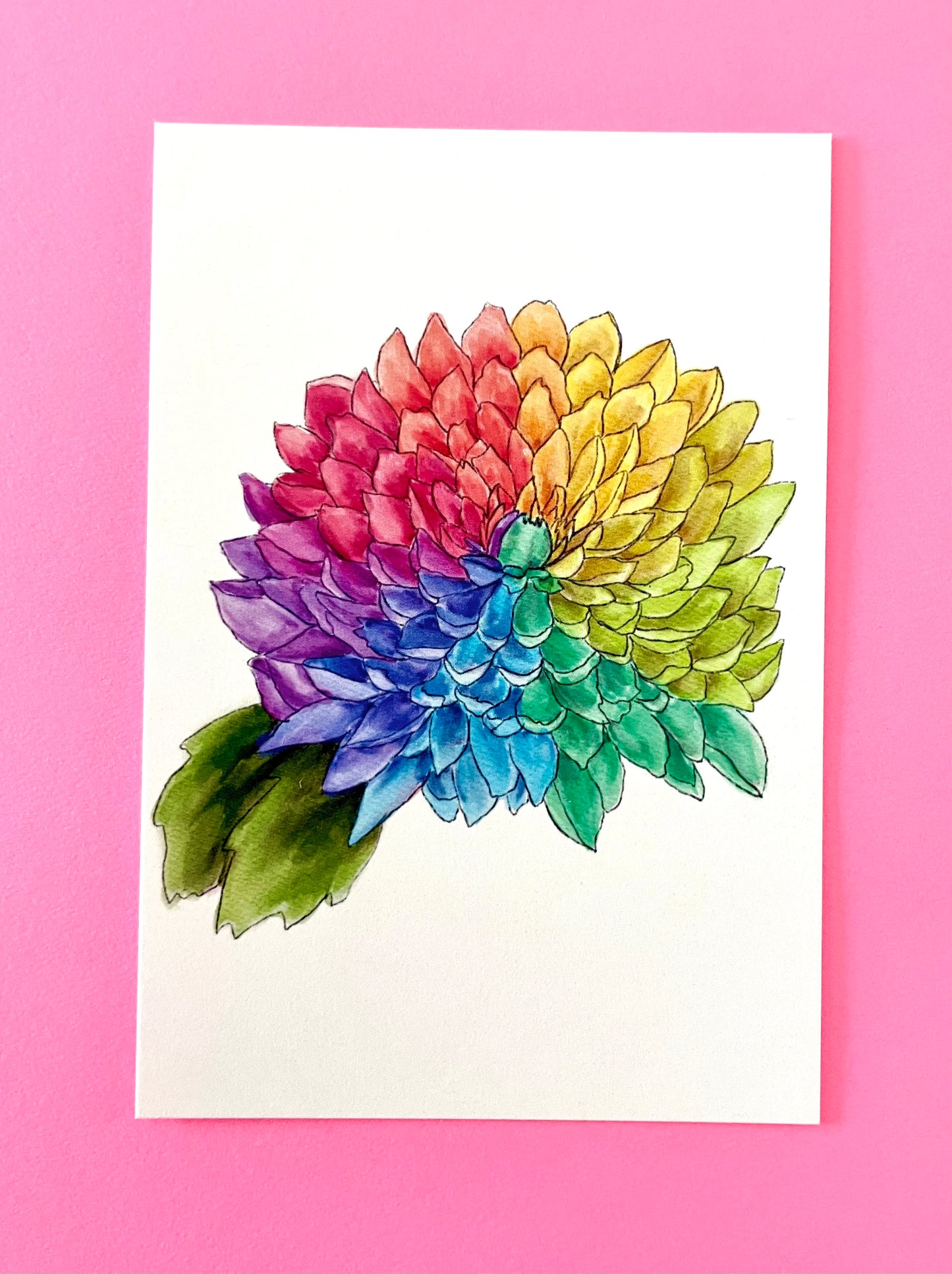 Rainbow Flower Mini Cards