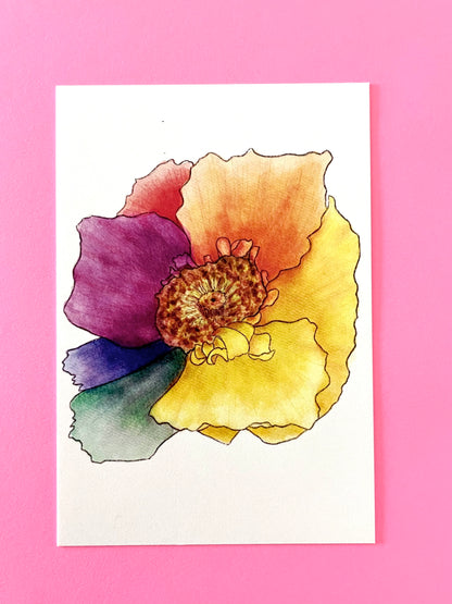 Rainbow Flower Mini Cards