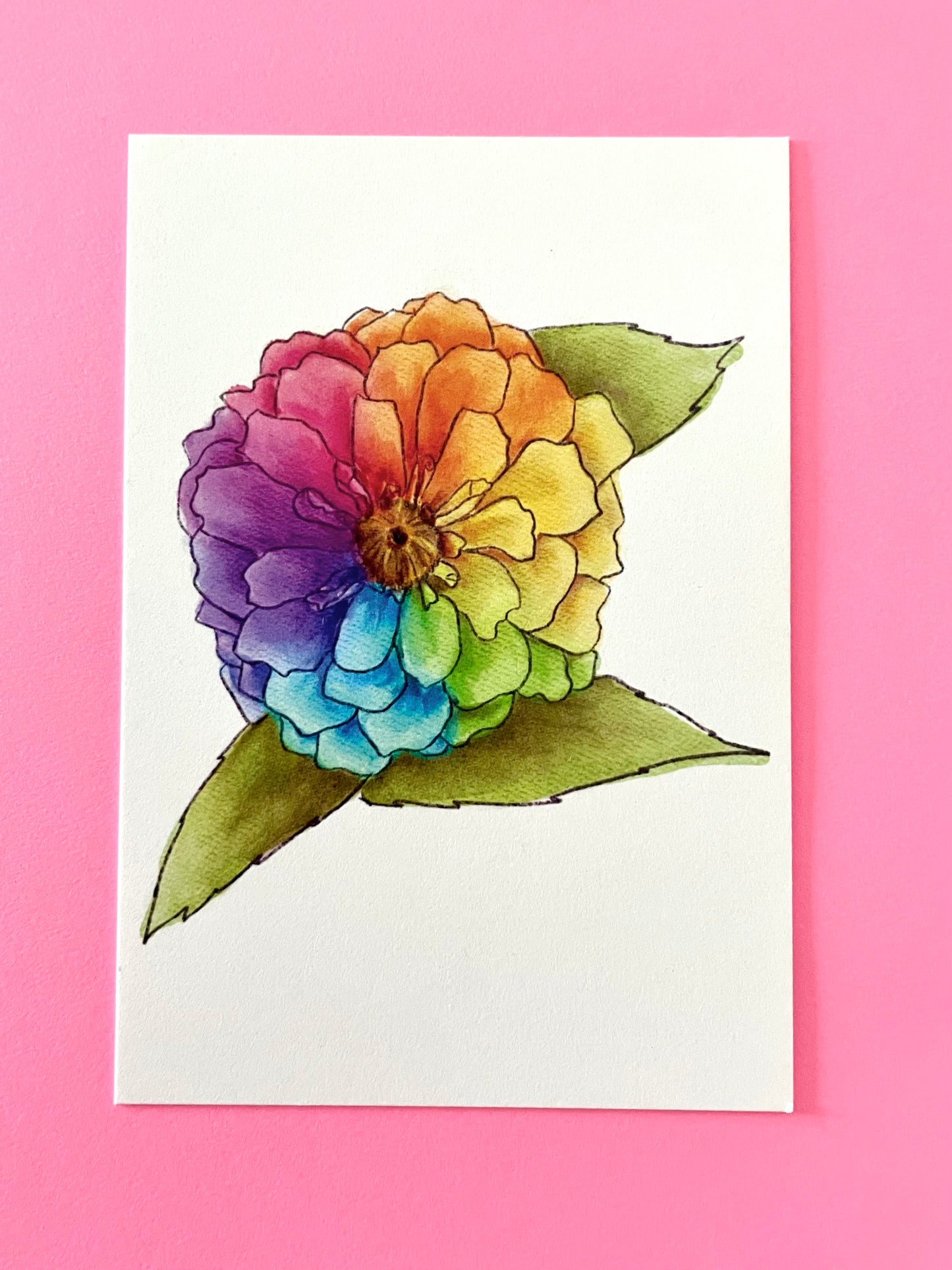 Rainbow Flower Mini Cards