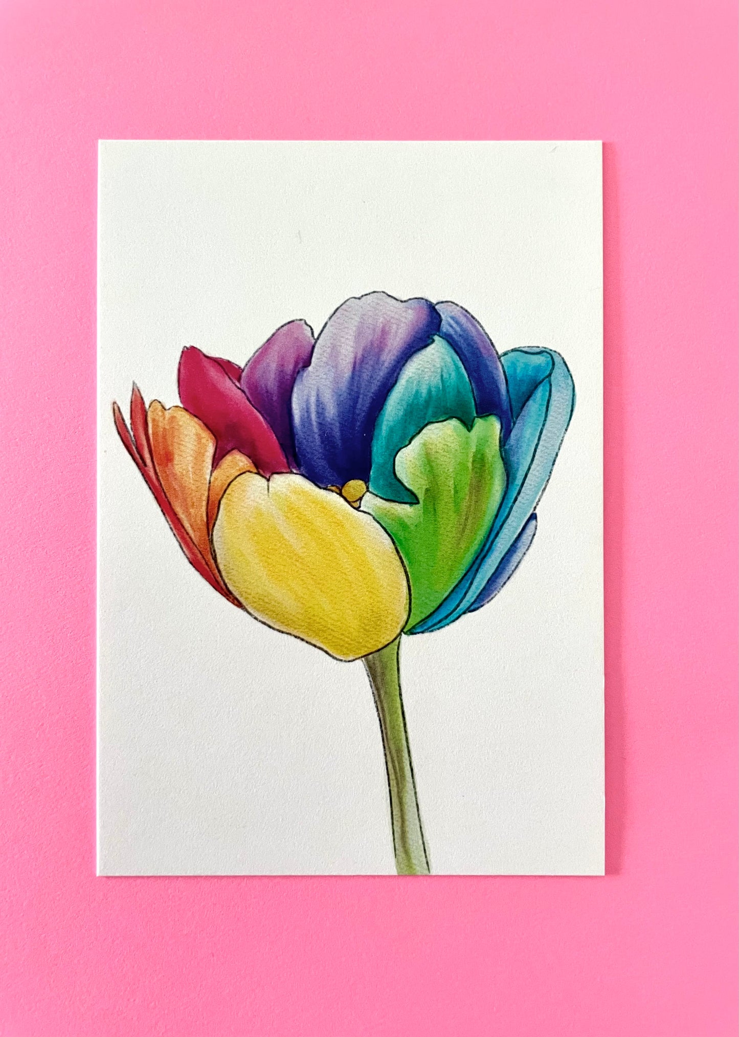 Rainbow Flower Mini Cards