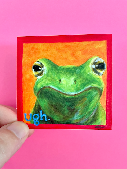 Ugh Frog 2.5" Vinyl Sticker