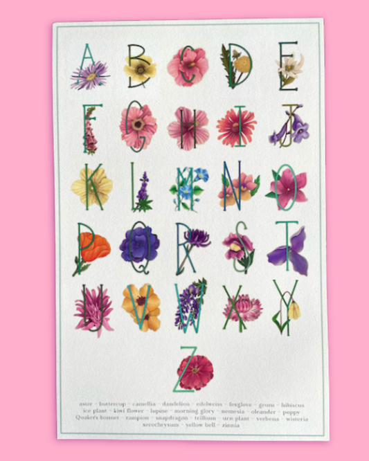 Botanical Alphabet Print
