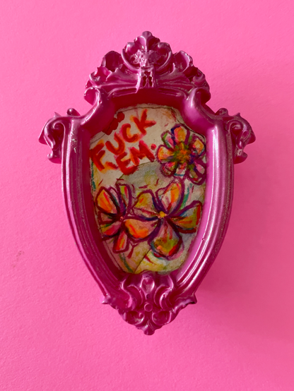 Fuck 'Em Original Painting Magnet