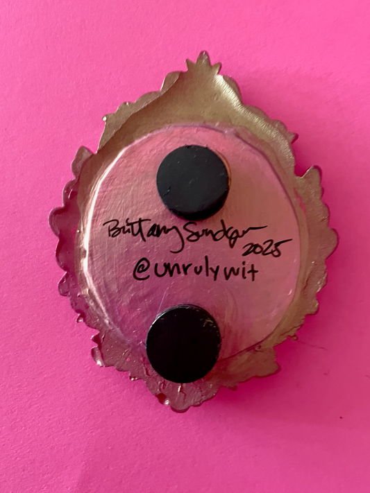 As You Wish Original Painting Magnet (Pink Oval)