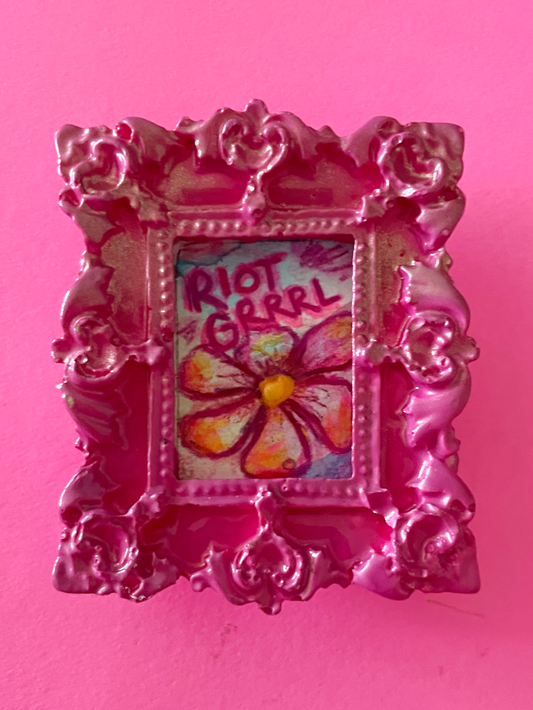 Riot Grrrl Original Painting Magnet