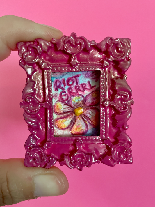 Riot Grrrl Original Painting Magnet
