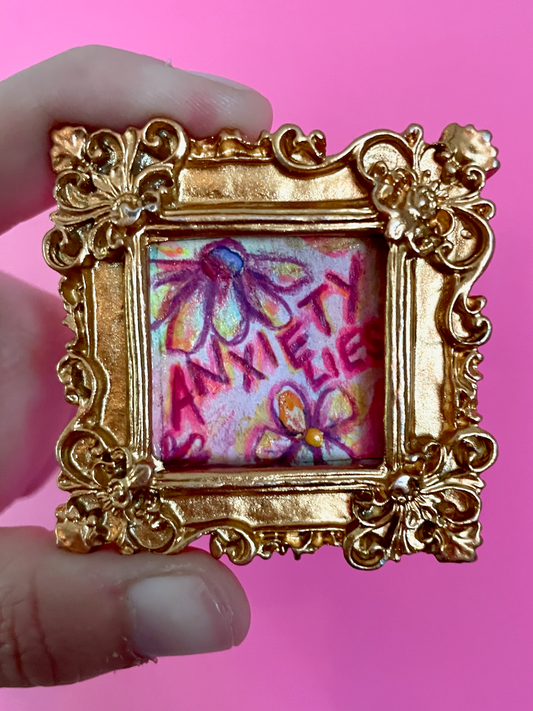 Anxiety Lies Original Painting Magnet