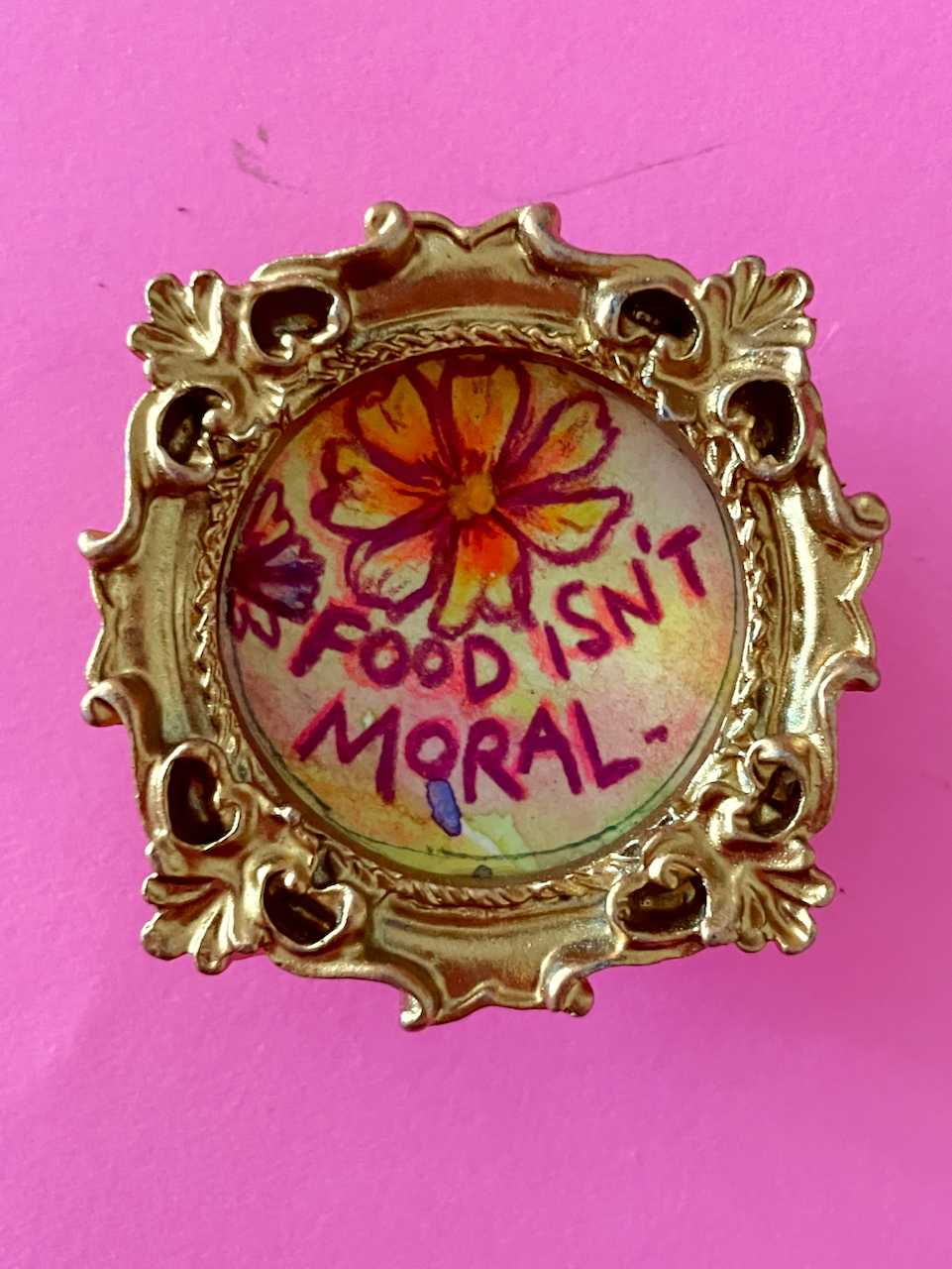 Food Isn't Moral Original Painting Magnet