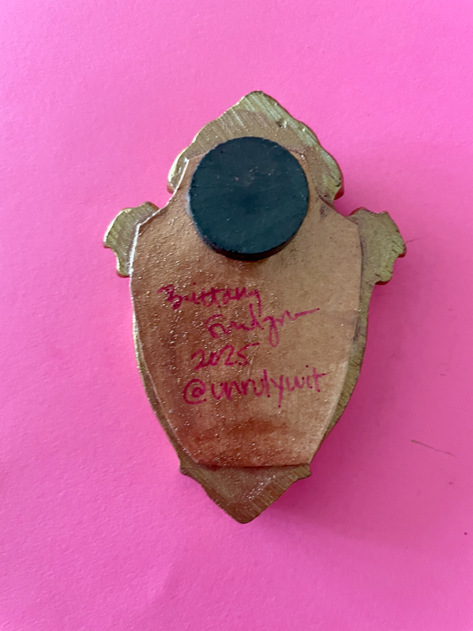 As You Wish Original Painting Magnet (Gold Shield)