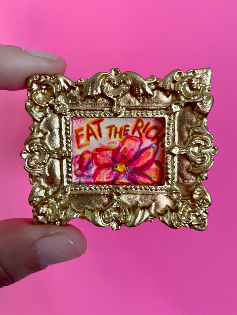 Eat the Rich Original Painting Magnet