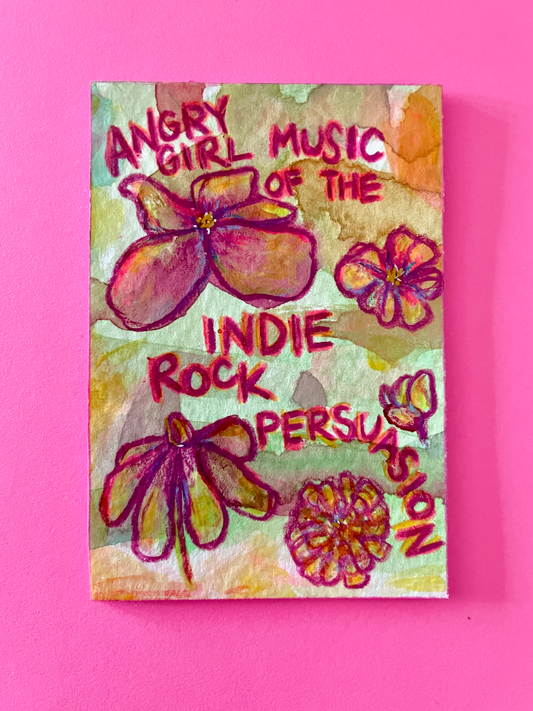 Angry Girl Music of the Indie Rock Persuasion Original Painting, version 1