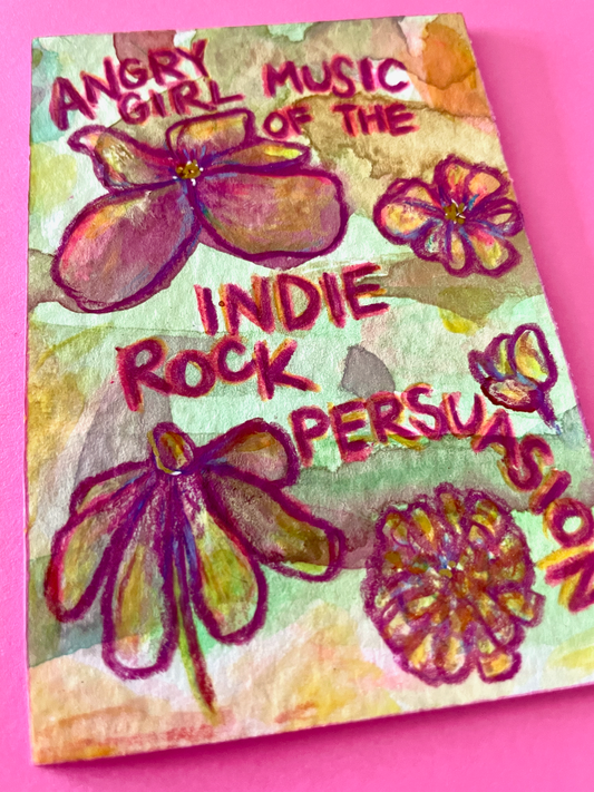 Angry Girl Music of the Indie Rock Persuasion Original Painting, version 1