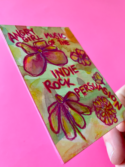 Angry Girl Music of the Indie Rock Persuasion Original Painting, version 1