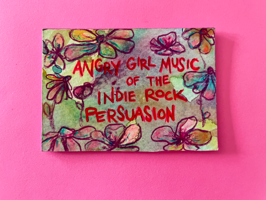 Angry Girl Music of the Indie Rock Persuasion Original Painting, version 2