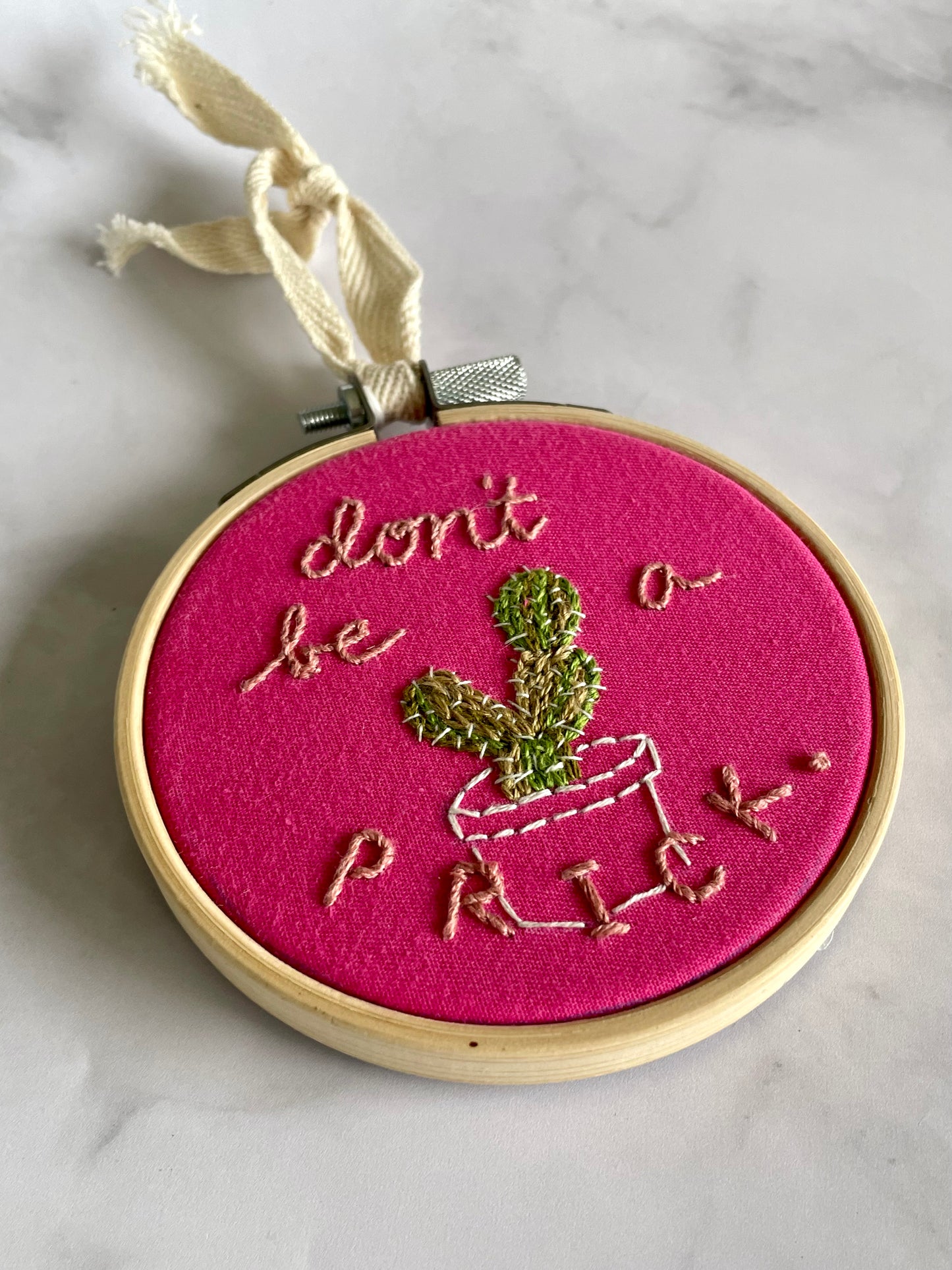 "Don't Be A Prick" 4" Embroidery