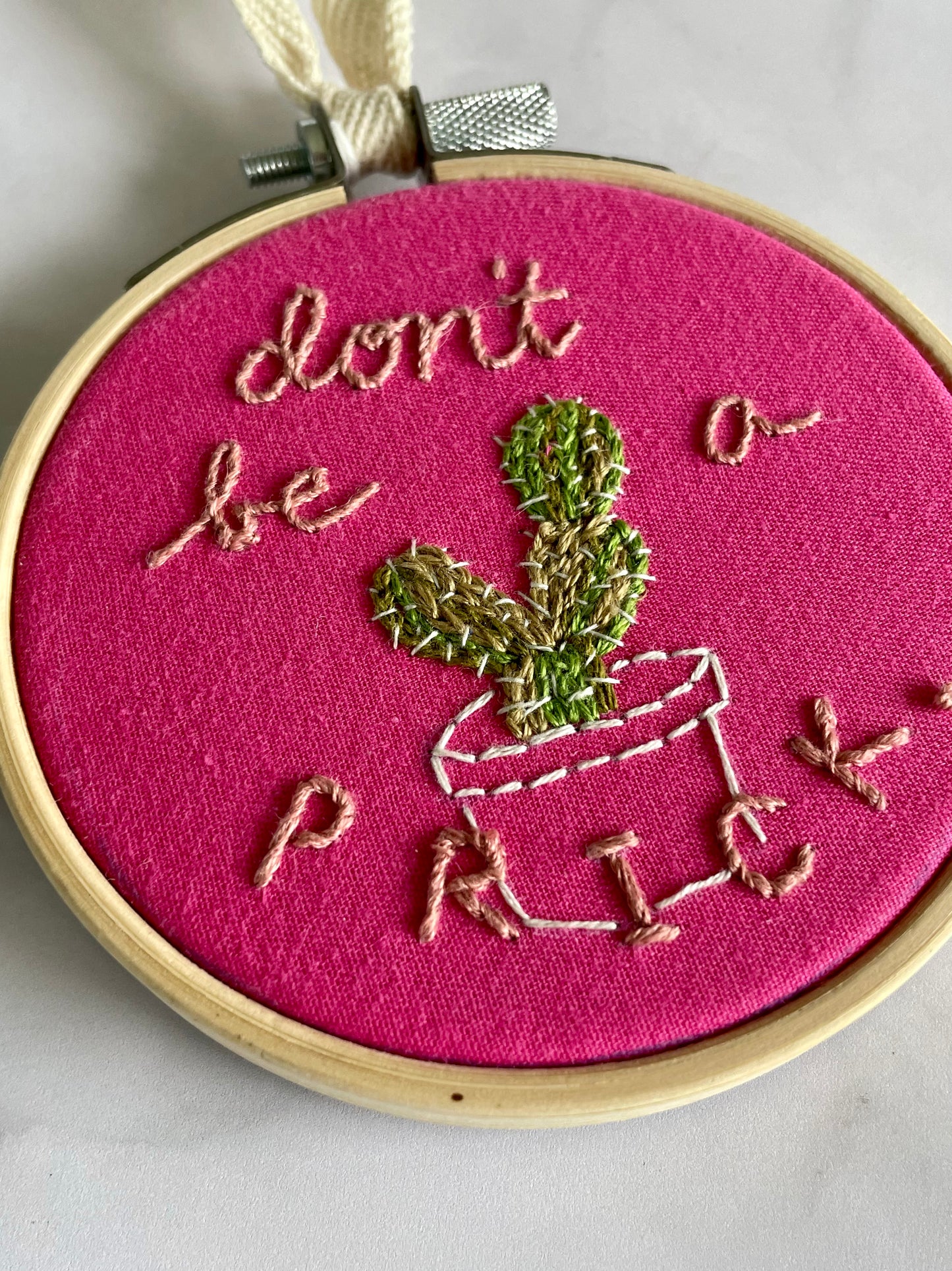 "Don't Be A Prick" 4" Embroidery