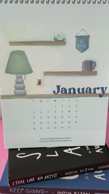 2025 Book Tracking Desktop Calendar